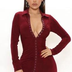 Fashion Nova Take Over Control Slinky Maxi Dress - Wine -fashion nova dresses Shop 11 10 21Studio2 CE BH 10 49 54 25 D23508 Wine 0438 KS JM