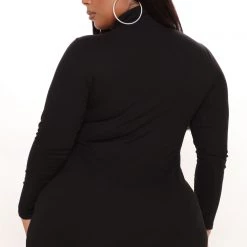 Fashion Nova Serious Attitude Ribbed Mini Dress - Black -fashion nova dresses Shop 11 10 21Studio3 RT KP 12 10 13 28 RD44326L Black 0252 PLUS PB