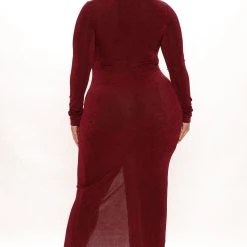 Fashion Nova Take Over Control Slinky Maxi Dress - Wine -fashion nova dresses Shop 11 10 21Studio3 RT KP 13 17 43 53 D23508 Wine 15486 PLUS KL