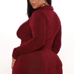 Fashion Nova Take Over Control Slinky Maxi Dress - Wine -fashion nova dresses Shop 11 10 21Studio3 RT KP 13 17 43 53 D23508 Wine 15488 PLUS KL