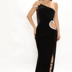 Fashion Nova Forever Known Velvet Gown - Black -fashion nova dresses Shop 11 11 21Studio2 ME RL 10 30 53 19 FNT463 Black 1158 PB