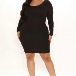 Fashion Nova Jill Double Lined Mini Dress - Black -fashion nova dresses Shop 11 15 21Studio3 ME KP 11 40 15 28 RD44587L Black 2405 PLUS KL