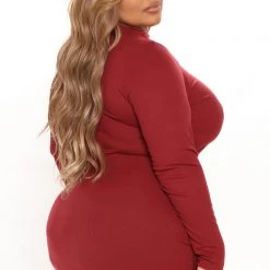 Fashion Nova Krissy Ruched Mini Dress - Burgundy -fashion nova dresses Shop 11 16 21Studio3 KJ KP 16 03 27 63 RD45093L Burgundy 3331 PLUS KS