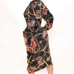 Fashion Nova Becoming Rich Satin Shirt Dress - Navy/combo -fashion nova dresses Shop 11 17 21Studio2 RT TB 10 06 04 4 FNT522 Navycombo 1870 KS