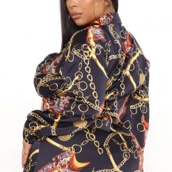 Fashion Nova Becoming Rich Satin Shirt Dress - Navy/combo -fashion nova dresses Shop 11 18 21Studio3 CE KP 11 50 23 59 FNT522 Navycombo 16045 PLUS PB