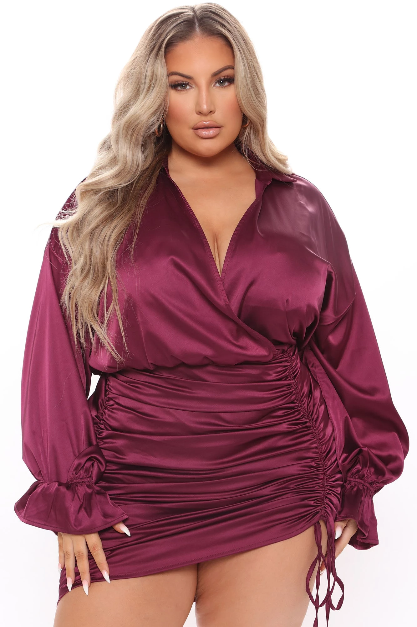 Fashion Nova Girlfriend Material Satin Mini Dress - Plum 8 Fashion Nova Girlfriend Material Satin Mini Dress - Plum - Image 6