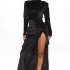Fashion Nova Champagne Problems Velvet Maxi Dress - Black -fashion nova dresses Shop 11 27 20Studio1 DM MJ 14 38 54 35 DR1626 Black 3732 NT