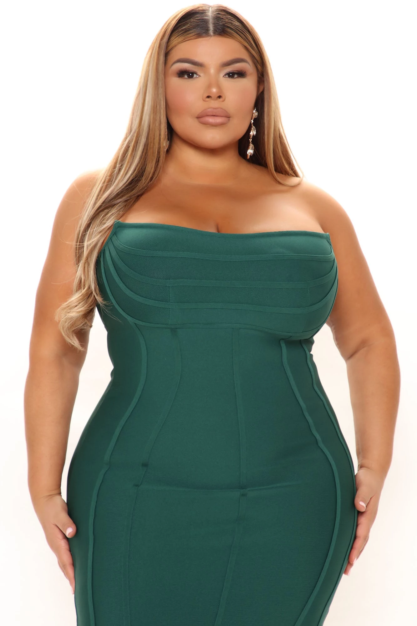 Fashion Nova Carmella Bandage Midi Dress - Emerald 8 Fashion Nova Carmella Bandage Midi Dress - Emerald - Image 6