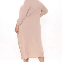 Fashion Nova Wrapped In Warmth Dress Set - Taupe -fashion nova dresses Shop 11 30 20Studio1 JP MJ 10 25 26 16 DJ5470 Taupe PLUS 3739 RA