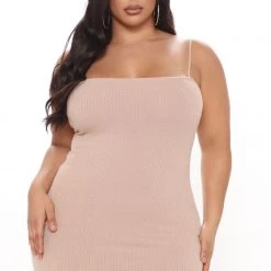 Fashion Nova Wrapped In Warmth Dress Set - Taupe -fashion nova dresses Shop 11 30 20Studio1 JP MJ 10 25 47 16 DJ5470 Taupe PLUS 3744 RA