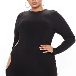 Fashion Nova Rocking Body Cut Out Midi Dress - Black -fashion nova dresses Shop 12 01 20Studio3 RT ON 13 48 35 59 D1267 Black 0800 PLUS RA