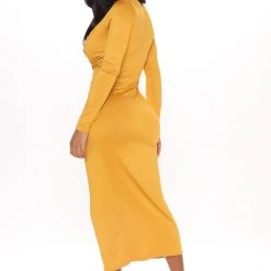 Fashion Nova Eyes On Me Ruched Midi Dress - Mustard -fashion nova dresses Shop 12 02 20Studio2 CE SD 10 11 57 5 D10933 Mustard 7977 WG
