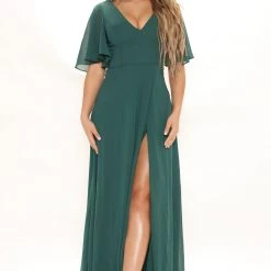 Fashion Nova Elsie Maxi Dress - Emerald