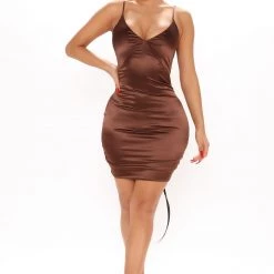 Fashion Nova Love You More Satin Mini Dress - Brown -fashion nova dresses Shop 12 07 20Studio2 CE RL 10 18 04 6 DA26097 Brown 11446 NT