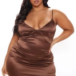 Fashion Nova Love You More Satin Mini Dress - Brown -fashion nova dresses Shop 12 07 20Studio3 PA MJ 13 44 25 42 DA26097 Brown 0685 PLUS RA
