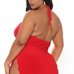 Fashion Nova Kelsey Cowl Neck Mini Dress - Red -fashion nova dresses Shop 12 08 20Studio3 SN MJ 13 08 25 48 ID3544 Red PLUS 0582 NT