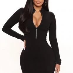 Fashion Nova Brooklyn Snatched Mini Dress - Black -fashion nova dresses Shop 12 10 20Studio1 MS OD 14 50 37 27 D1346FN Black 3855 RA