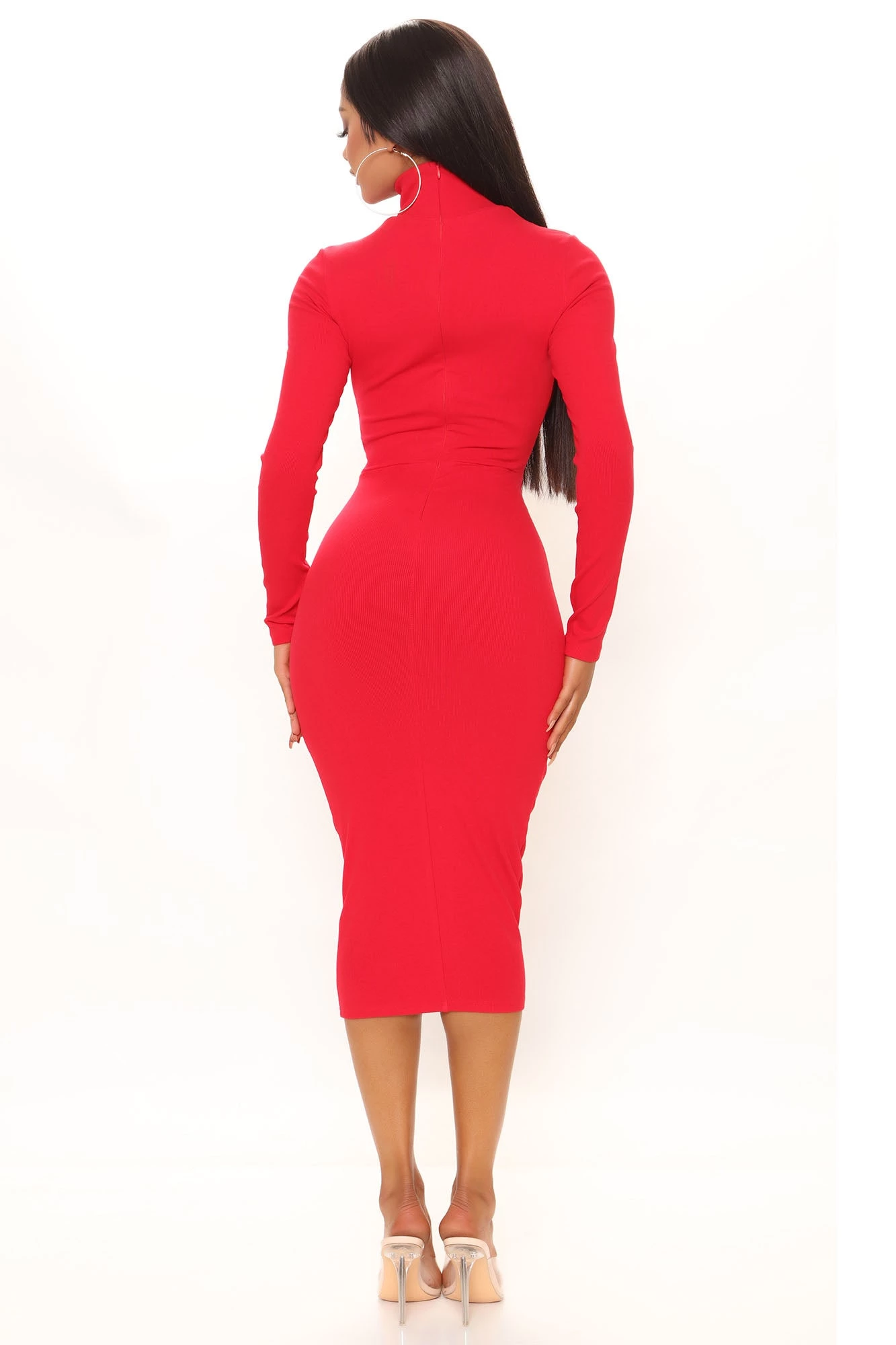 Fashion Nova Free My Mind Midi Dress - Red 5 Fashion Nova Free My Mind Midi Dress - Red - Image 3