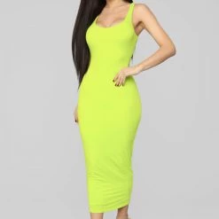 Fashion Nova Your Needs Met Dress - Lime