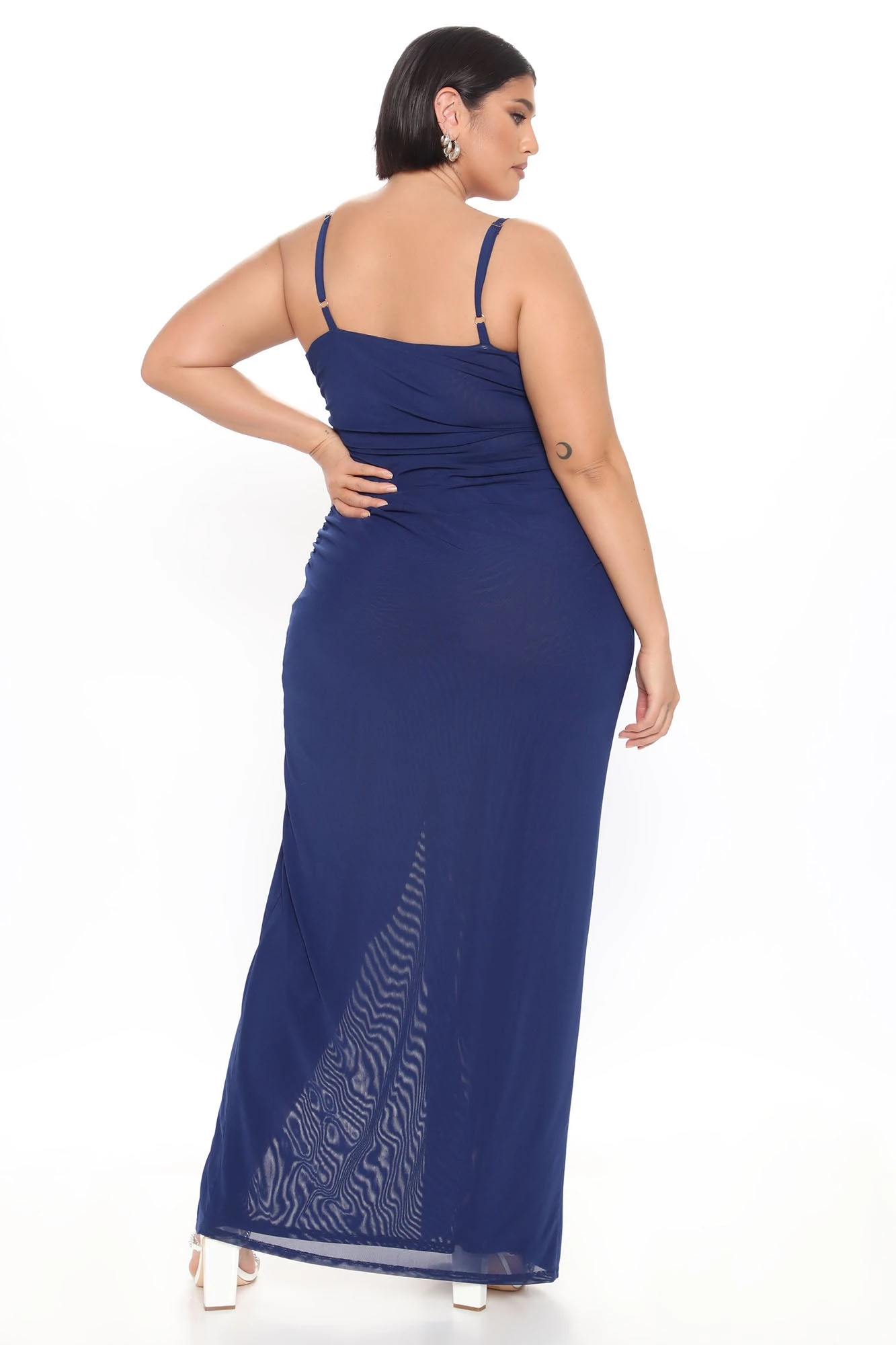 Fashion Nova Love Attraction Mesh Maxi Dress - Navy 9 Fashion Nova Love Attraction Mesh Maxi Dress - Navy - Image 7