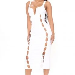 Fashion Nova No Cuts Given Bandage Midi Dress - White -fashion nova dresses Shop 12 22 20Studio1 RT DJ 12 00 36 25 MD6674 White 30881 NT