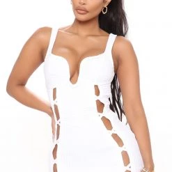 Fashion Nova No Cuts Given Bandage Midi Dress - White -fashion nova dresses Shop 12 22 20Studio1 RT DJ 12 00 36 25 MD6674 White 30886 NT