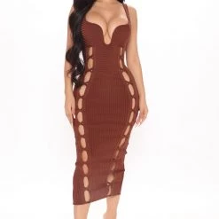 Fashion Nova No Cuts Given Bandage Midi Dress - Brown -fashion nova dresses Shop 12 22 20Studio2 PA SD 14 10 51 34 MD6674 Brown 4070 EH