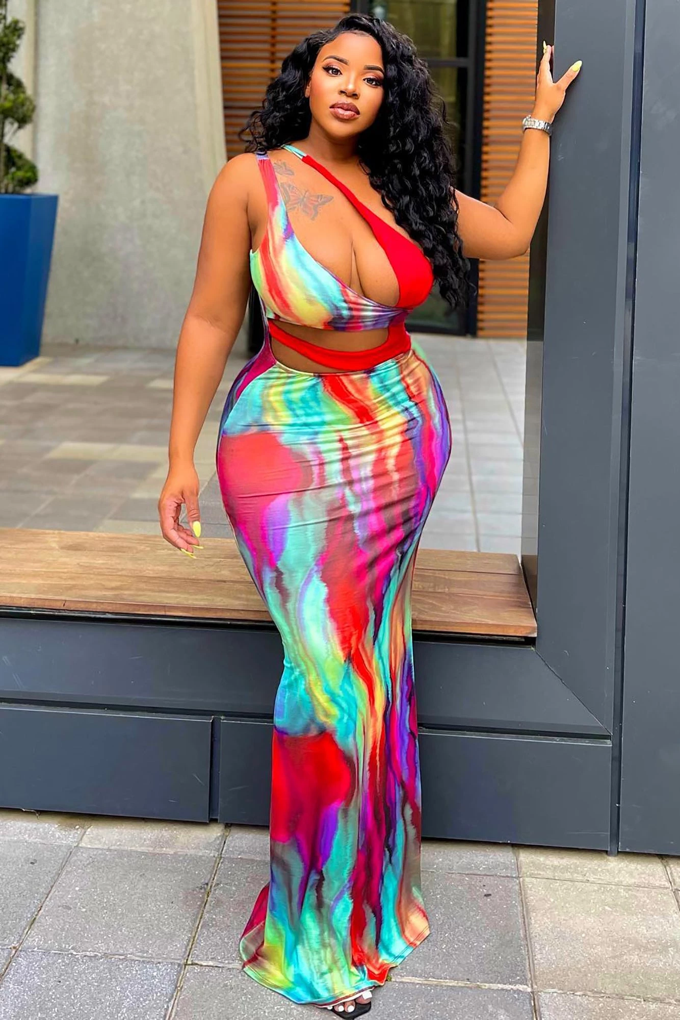 Fashion Nova Almost Famous Maxi Dress - Multi Color 8 Fashion Nova Almost Famous Maxi Dress - Multi Color - Image 6
