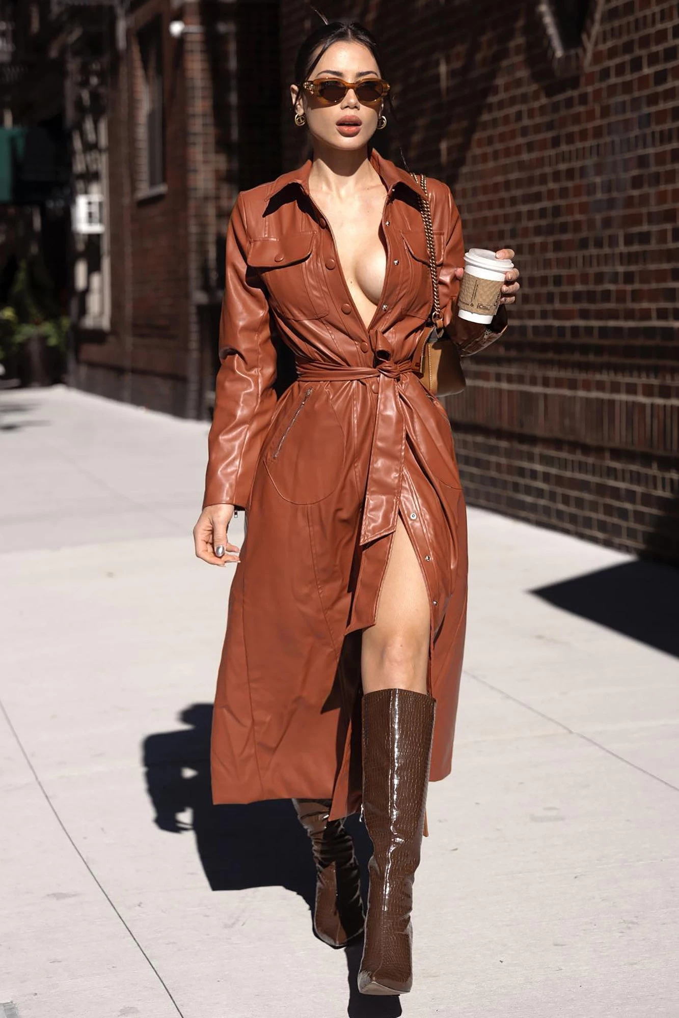 Fashion Nova Americana Faux Leather Maxi Dress - Camel 3 Fashion Nova Americana Faux Leather Maxi Dress - Camel