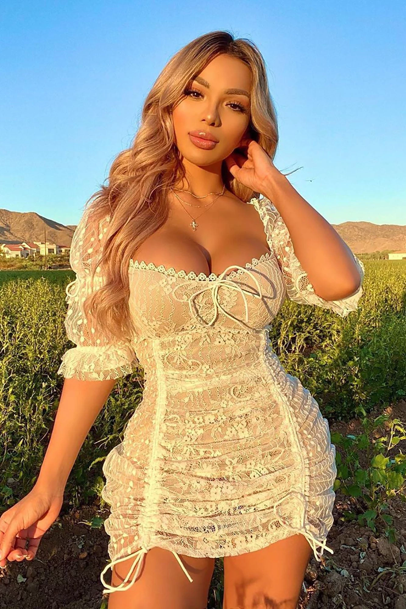 Fashion Nova Angel Baby Lace Mini Dress - White 3 Fashion Nova Angel Baby Lace Mini Dress - White