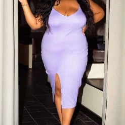 Fashion Nova At My Best Midi Dress - Lavender -fashion nova dresses Shop AtMyBestMidiDress Lavender MER PLUS