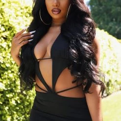Fashion Nova Bad Gal Micro Mini Dress - Black