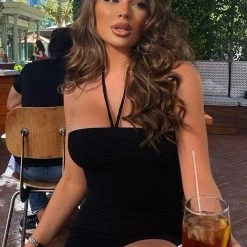 Fashion Nova Beach Club Mini Dress - Black