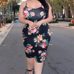 Fashion Nova Body Moves Midi Dress - Black Floral -fashion nova dresses Shop BodyMovesMidiDress BlackFloral MER PLUS