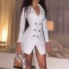Fashion Nova Bossing Around Mini Blazer Dress - Ivory -fashion nova dresses Shop BossingAroundMiniBlazerDress Ivory MER