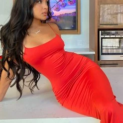 Fashion Nova Bouncing Back Midi Dress - Red -fashion nova dresses Shop BouncingBackMidiDress Red MER 68922143 190b 4d55 bd36 71bde928230b