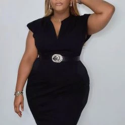 Fashion Nova CEO Moves Midi Dress - Black 16 Fashion Nova CEO Moves Midi Dress - Black -fashion nova dresses Shop CEOMovesMidiDress Black MER CURVE
