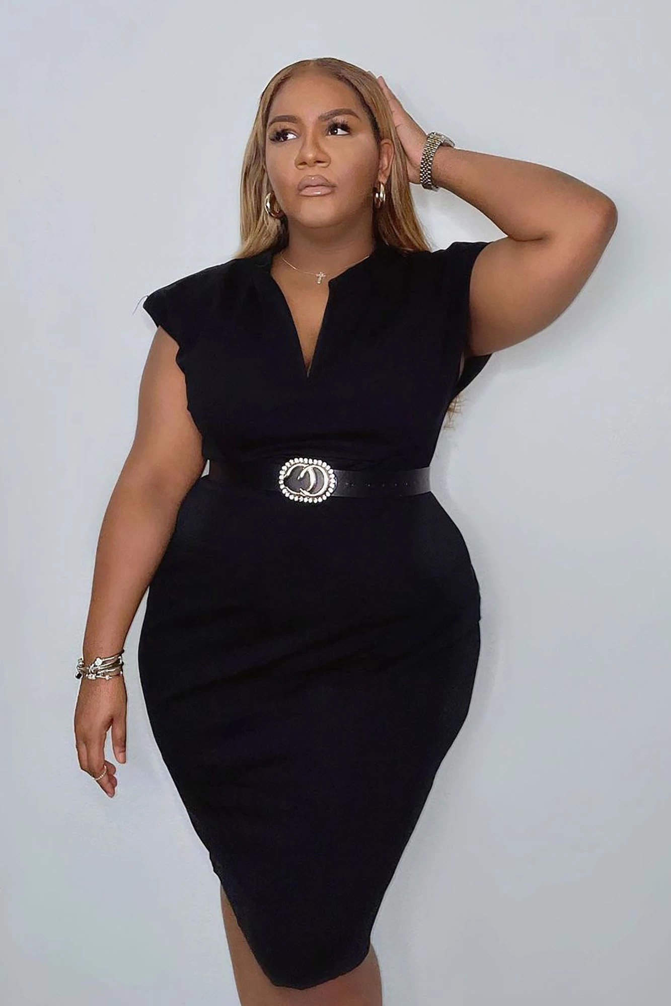 Fashion Nova CEO Moves Midi Dress - Black 8 Fashion Nova CEO Moves Midi Dress - Black - Image 6