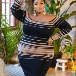 Fashion Nova Catch Me Offline Sweater Dress - Black/Brown 27 Fashion Nova Catch Me Offline Sweater Dress - Black/Brown -fashion nova dresses Shop CatchMeOfflineSweaterDress BlackBrown 3 MER plus