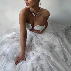 Fashion Nova Caught My Eye Tube Maxi Dress - Ivory