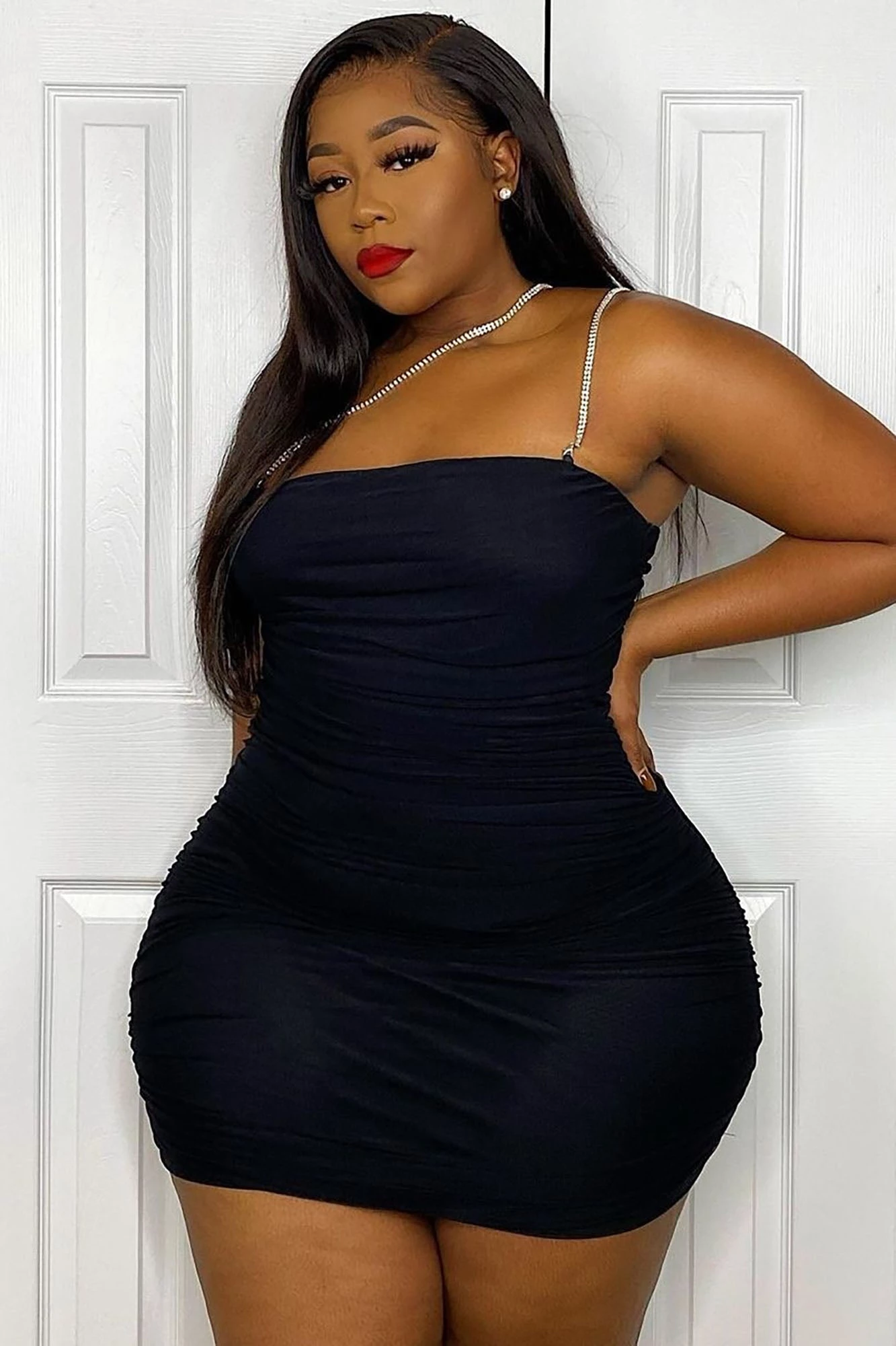 Fashion Nova Center Of The Party Ruched Mini Dress - Black 10 Fashion Nova Center Of The Party Ruched Mini Dress - Black - Image 8