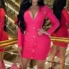 Fashion Nova City Girl Bandage Dress - Pink -fashion nova dresses Shop CityGirlBandageDress Pink MER