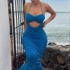 Fashion Nova Coming In Ruched Maxi Dress - Blue -fashion nova dresses Shop ComingInRuchedMaxiDress Blue MER