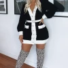 Fashion Nova Cozy Cool Sweater Mini Dress - Black