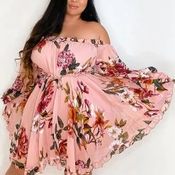 Fashion Nova Cultivate The Soul Floral Mini Dress - Pink -fashion nova dresses Shop CultivateTheSoulFloralMiniDress Pink MER PLUS