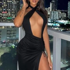 Fashion Nova Don't Cross Me Maxi Dress - Black -fashion nova dresses Shop Don tCrossMeMaxiDress Black MER4