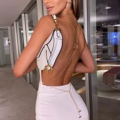 Fashion Nova Don't Yank My Chain Mini Dress - White -fashion nova dresses Shop Don tYankMyChainMiniDress White 2 MER