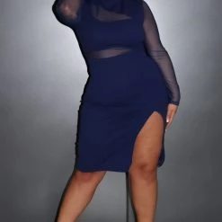 Fashion Nova Fallen Angel Mesh Midi Dress - Navy 21 Fashion Nova Fallen Angel Mesh Midi Dress - Navy -fashion nova dresses Shop FallenAngelMeshMidiDress Navy MER PLUS 2
