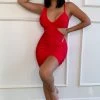 Fashion Nova Fancying You Bandage Mini Dress - Red -fashion nova dresses Shop FancyingYouBandageMiniDress Red MER 2
