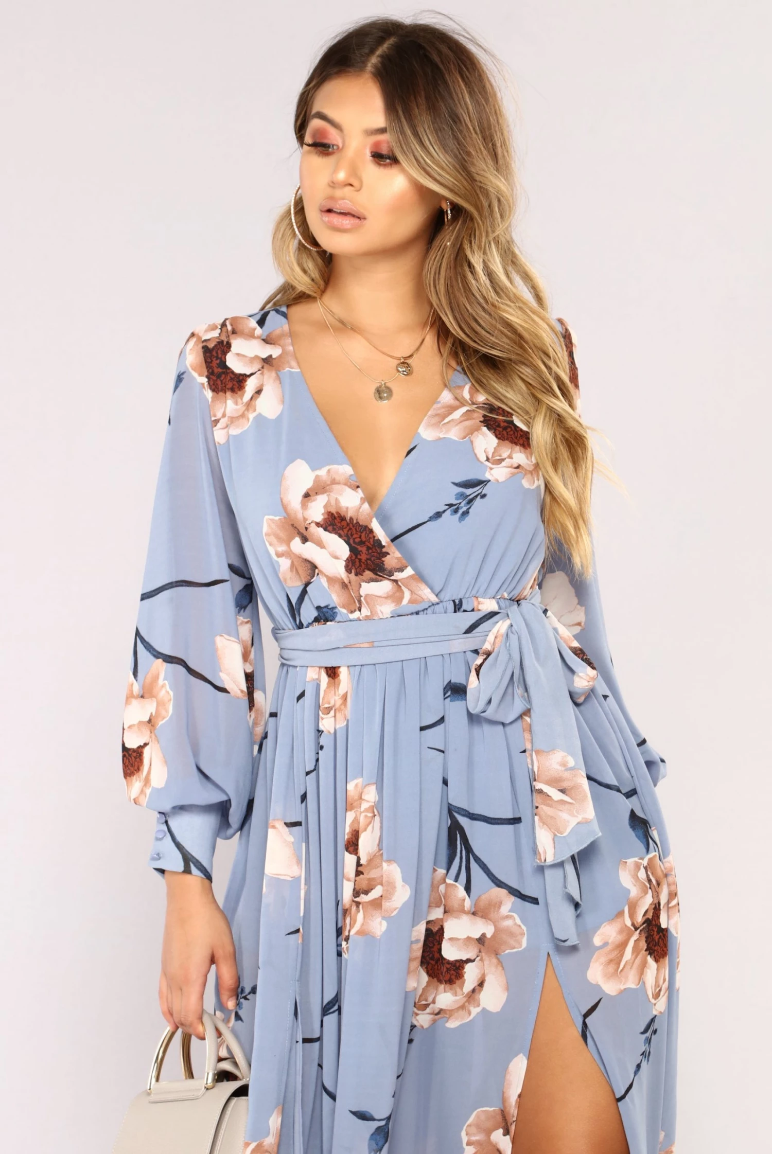 Fashion Nova Park Avenue Maxi Dress - Light Blue 6 Fashion Nova Park Avenue Maxi Dress - Light Blue - Image 4